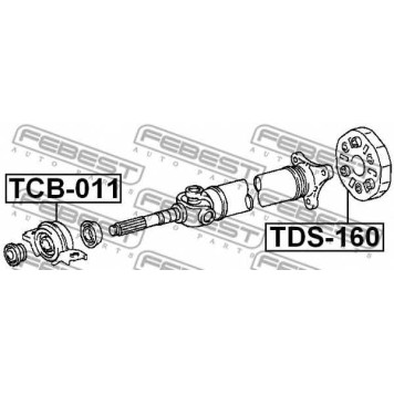 Подшипник, промежуточный подшипник карданного вала FEBEST TCB-011-1