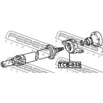Подшипник, промежуточный подшипник карданного вала FEBEST TCB-019-1
