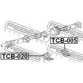 Подшипник, промежуточный подшипник карданного вала FEBEST TCB-020-1