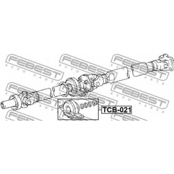 Подшипник, промежуточный подшипник карданного вала FEBEST TCB-021-1