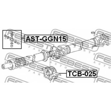 Подшипник, промежуточный подшипник карданного вала FEBEST TCB-025-1