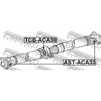 Подшипник, промежуточный подшипник карданного вала FEBEST TCB-ACA30-1