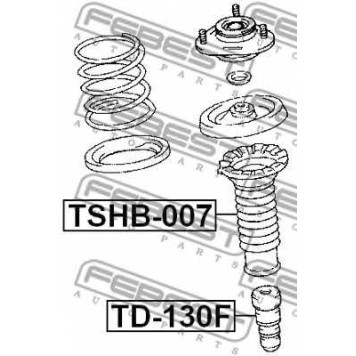 Амортизатор передний для TOYOTA MATRIX(AZE14#,ZRE14#,ZZE13#) <b>FEBEST TD-130F</b>-1