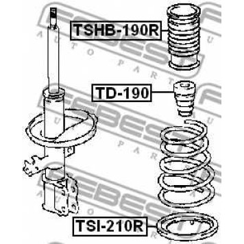 Амортизатор задний для TOYOTA CARINA E(#T19#) <b>FEBEST TD-190</b>-1