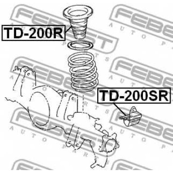 Амортизатор задний для LEXUS LX(URJ201) / TOYOTA LAND CRUISER 200(UZJ2#,VDJ2#) <b>FEBEST TD-200R</b>-1