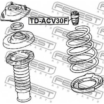 Амортизатор передний для TOYOTA AVALON, CAMRY SOLARA, CAMRY, SIENNA, WINDOM <b>FEBEST TD-ACV30F</b>-1