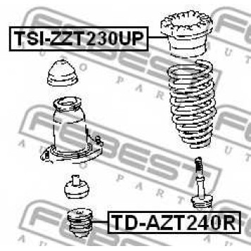 Амортизатор задний для TOYOTA ALLION, CALDINA, CELICA, COROLLA, OPA, PREMIO, SIENTA, WILL VS, WISH <b>FEBEST TD-AZT240R</b>-1