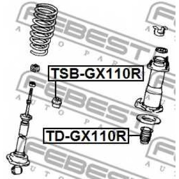 Амортизатор задний для LEXUS GS, IS / TOYOTA ALTEZZA GITA, ALTEZZA, ARISTO, BREVIS, CROWN, ORIGIN, PROGRES, VEROSSA <b>FEBEST TD-GX110R</b>-1