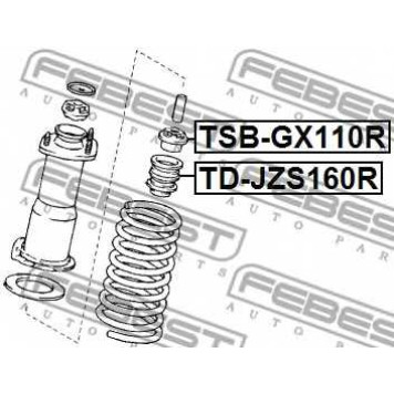 Амортизатор задний для LEXUS GS(JZS160,UZS160#,UZS161), SC(UZZ40#) / TOYOTA ARISTO(JZS16#) <b>FEBEST TD-JZS160R</b>-1