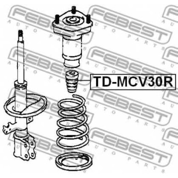 Амортизатор задний для LEXUS ES / TOYOTA AURION, AVALON, CAMRY SOLARA, CAMRY, WINDOM <b>FEBEST TD-MCV30R</b>-1