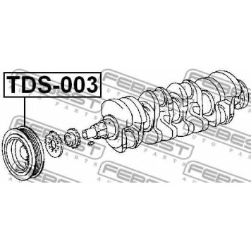 Ременный шкив коленвала FEBEST TDS-003-1