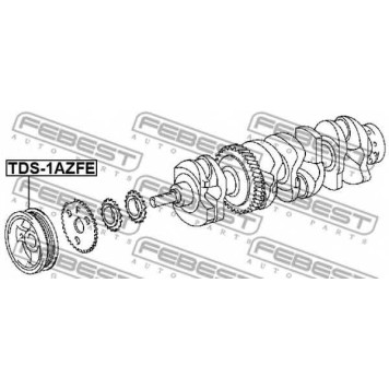 Ременный шкив коленвала FEBEST TDS-1AZFE-1