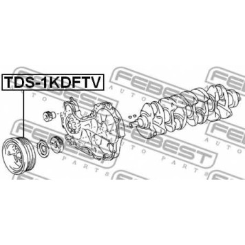 Ременный шкив коленвала FEBEST TDS-1KDFTV-1