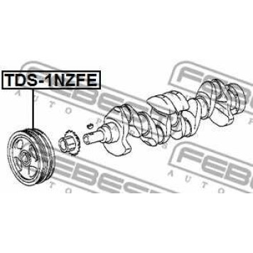 Ременный шкив коленвала FEBEST TDS-1NZFE-1