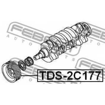 Ременный шкив коленвала FEBEST TDS-2C177-1