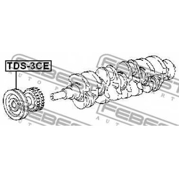 Ременный шкив коленвала FEBEST TDS-3CE-1
