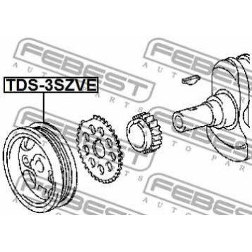 Ременный шкив коленвала FEBEST TDS-3SZVE-1