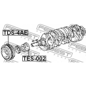 Ременный шкив коленвала FEBEST TDS-4AE-1