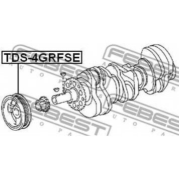 Ременный шкив коленвала FEBEST TDS-4GRFSE-1