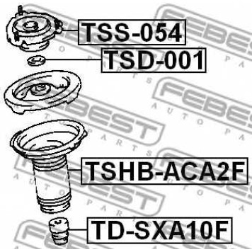Амортизатор передний для TOYOTA RAV 4(SXA1#) <b>FEBEST TD-SXA10F</b>-1