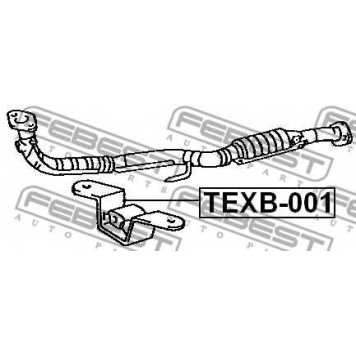 Монтажный комплект системы выпуска FEBEST TEXB-001-1