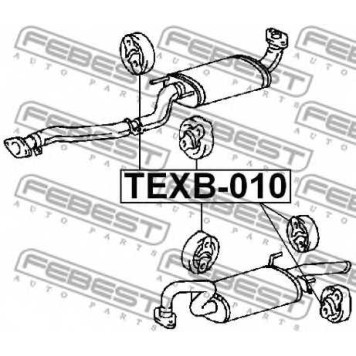 Монтажный комплект системы выпуска FEBEST TEXB-010-1