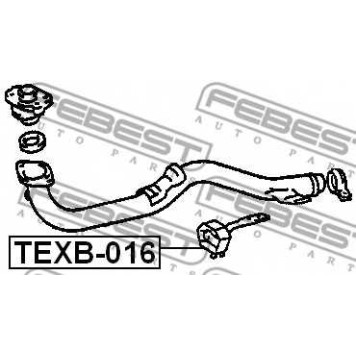 Монтажный комплект системы выпуска FEBEST TEXB-016-1