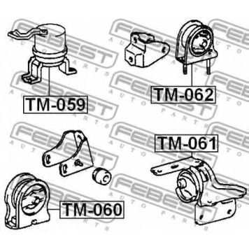 Подвеска двигателя FEBEST TM-062-1