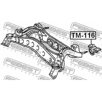 Втулка балки моста FEBEST TM-116-1