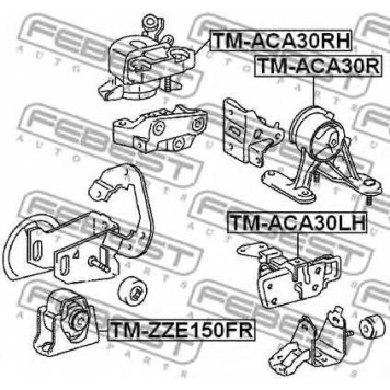 Подвеска двигателя FEBEST TM-ACA30RH-1