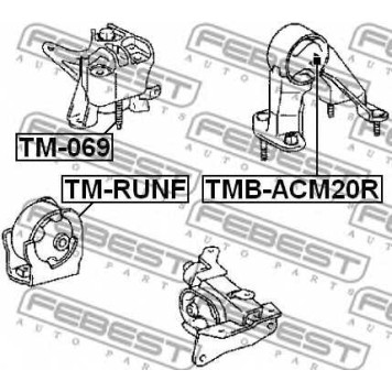 Подвеска двигателя FEBEST TMB-ACM20R-1