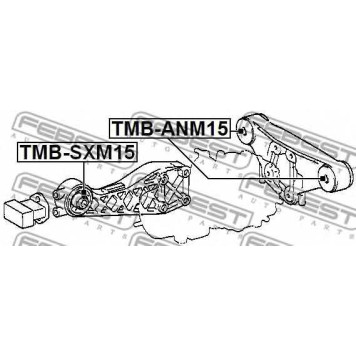 Опора, дифференциал FEBEST TMB-ANM15-1