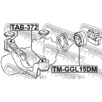 Опора, дифференциал FEBEST TM-GGL15DM-1