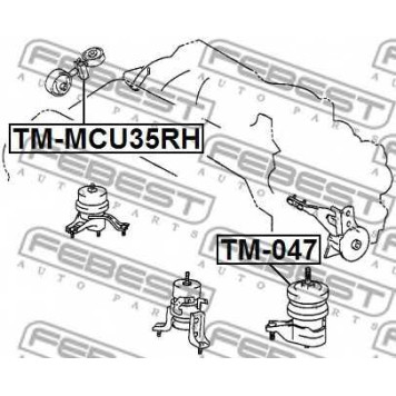 Подвеска двигателя FEBEST TM-MCU35RH-1