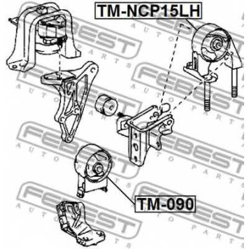 Подвеска двигателя FEBEST TM-NCP15LH-1
