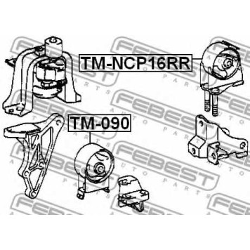 Подвеска двигателя FEBEST TM-NCP16RR-1