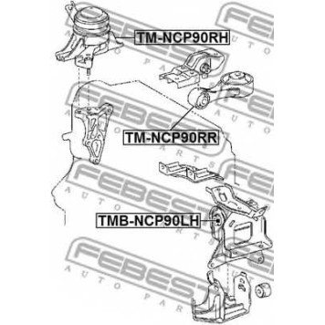 Подвеска двигателя FEBEST TM-NCP90RR-1