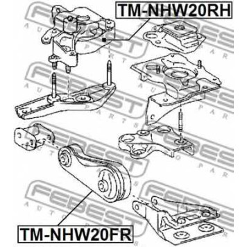 Подвеска двигателя FEBEST TM-NHW20FR-1