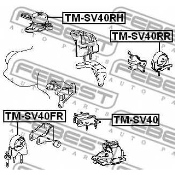 Подвеска двигателя FEBEST TM-SV40-1