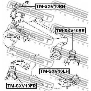 Подвеска двигателя FEBEST TM-SXV10FR-1