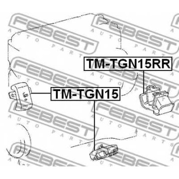 Подвеска двигателя FEBEST TM-TGN15RR-1