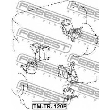 Подвеска двигателя FEBEST TM-TRJ120F-1