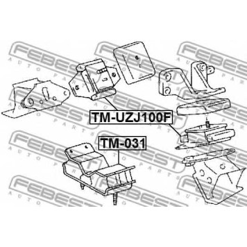 Подвеска двигателя FEBEST TM-UZJ100F-1