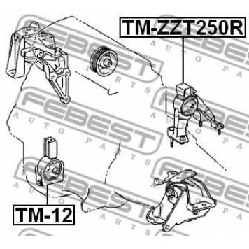 Подвеска двигателя FEBEST TM-ZZT250R-1