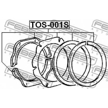 Ремкомплект, поворотный кулак FEBEST TOS-001S-1