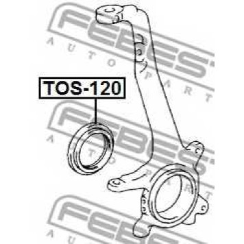Уплотнительное кольцо приводного вала FEBEST TOS-120-1