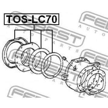 Ремкомплект, поворотный кулак FEBEST TOS-LC70-1