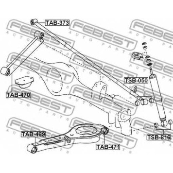 Подвеска рычага независимой подвески колеса FEBEST TSB-050-1