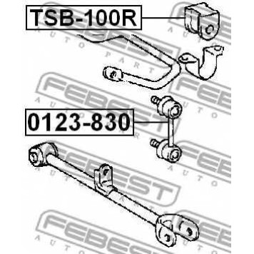 Опора стабилизатора FEBEST TSB-100R-1
