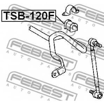 Опора стабилизатора FEBEST TSB-120F-1